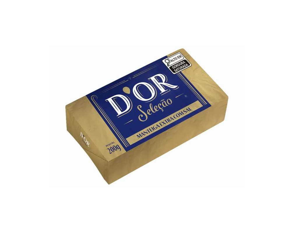 MANTEIGA COM SAL TABLETE DOR 200 G (CX 30 UN)